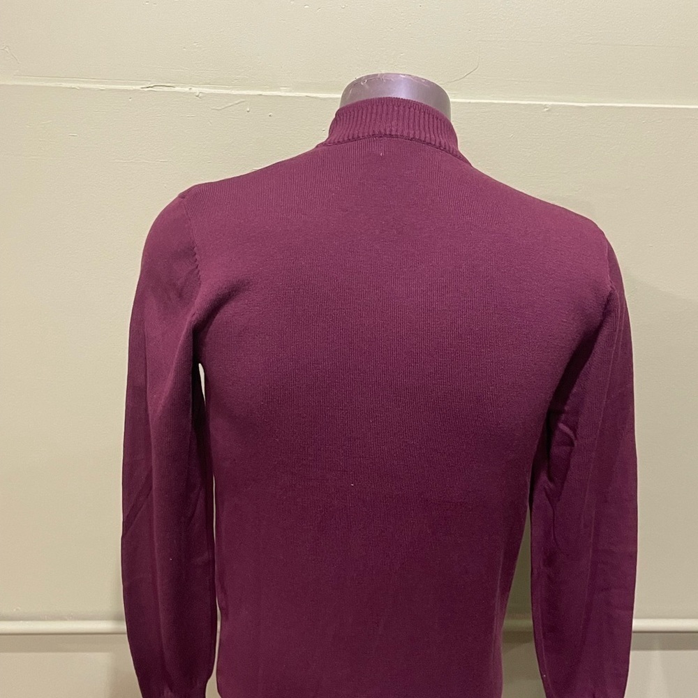 Lavane sweater shirt mock neck burgundy regular fit - Picture 3 of 3
